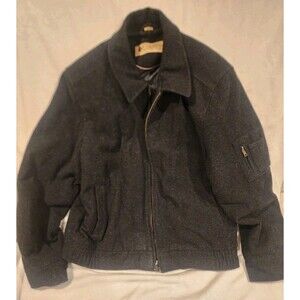 Vintage Columbia Jacket Wool Black Outdoors Men's L